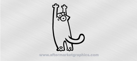 Simon's Cat Stretching Decal